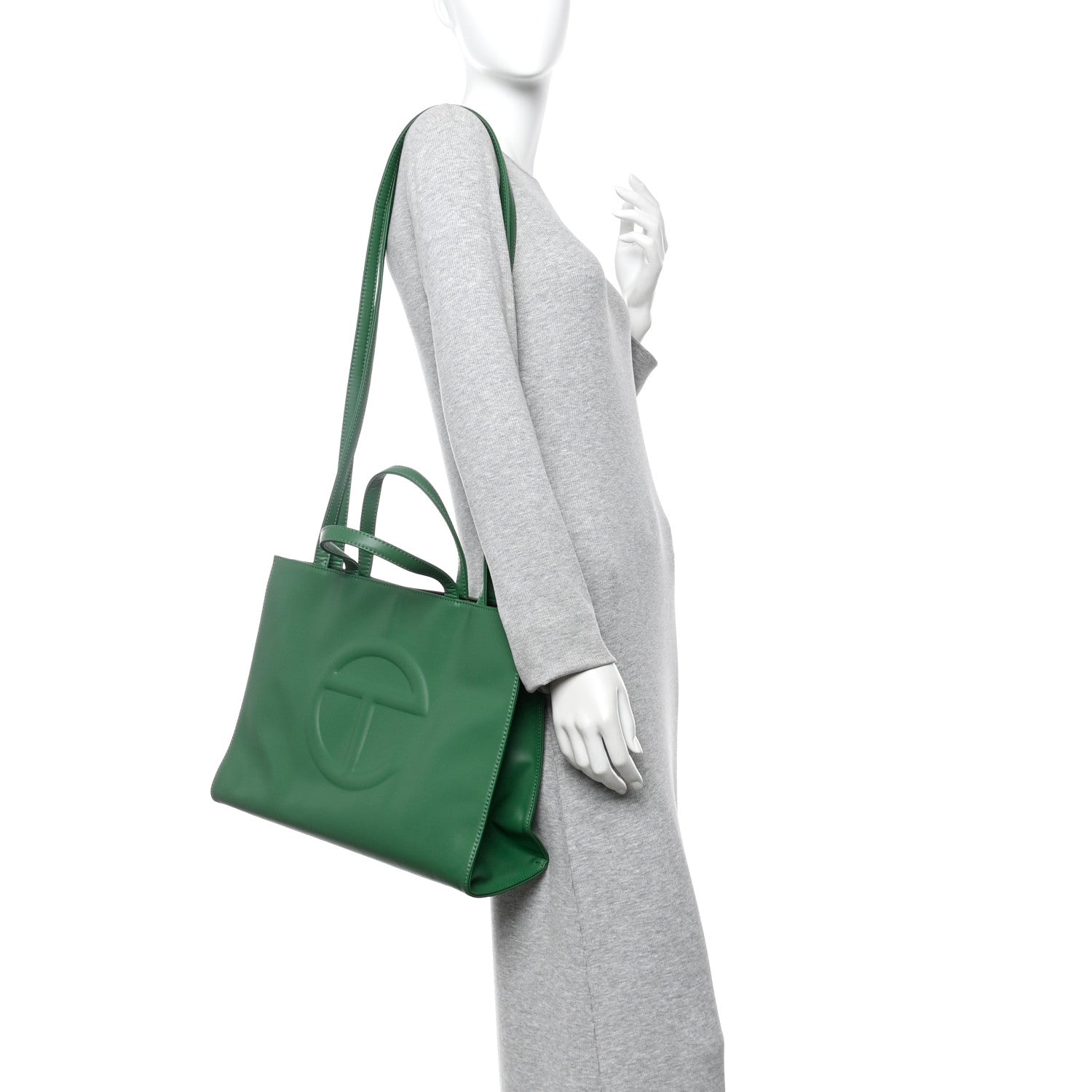 Telfar Vegan Leather Medium Shopping Bag Greenscreen 2 of 10