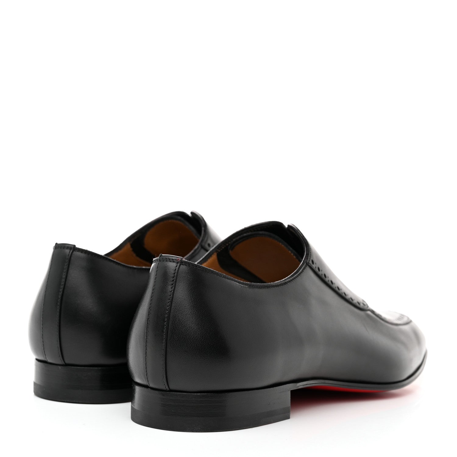 Christian Louboutin Calfskin Mens Lafitte On Flat Loafers 44 Black 4 of 8
