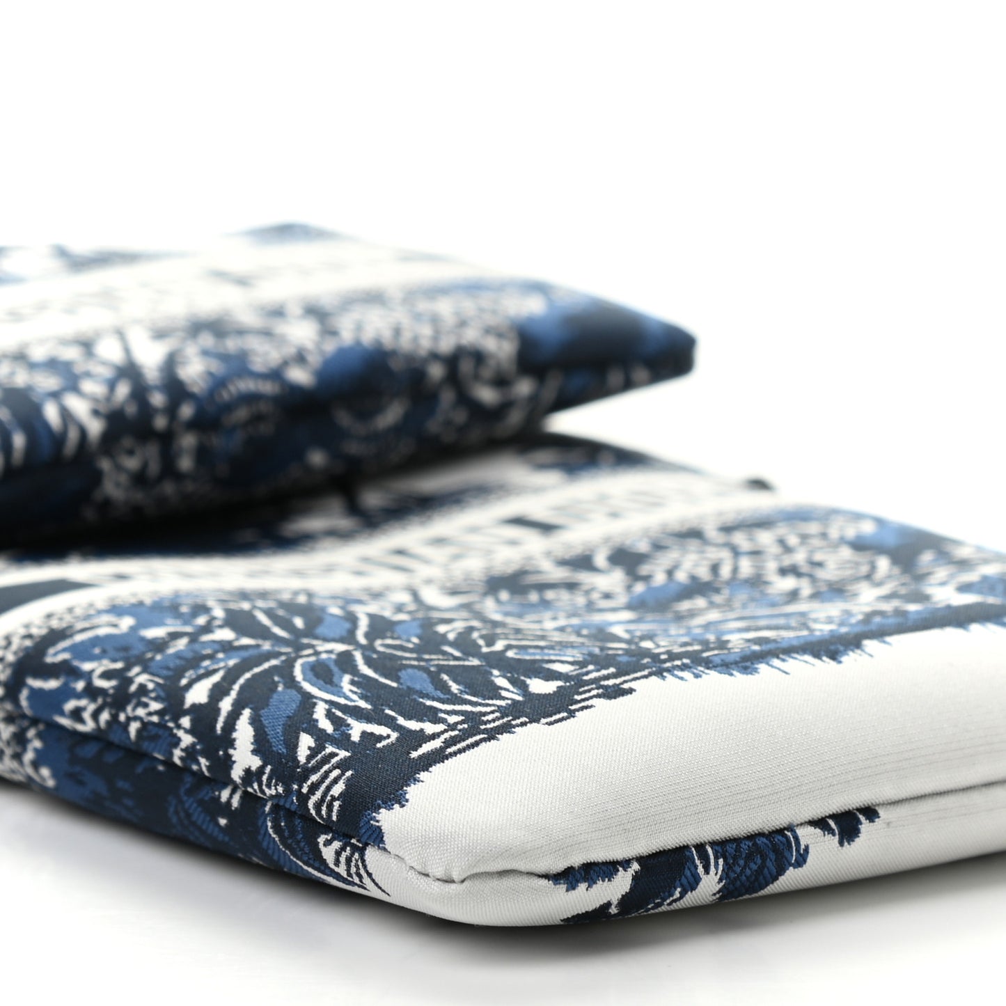 Technical Fabric Embroidered Palm Tree Toile De Jouy DiorTravel Multifunction Pouch Blue