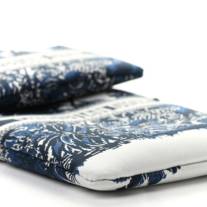 Christian Dior Technical Fabric Embroidered Palm Tree Toile De Jouy DiorTravel Multifunction Pouch Blue 12 of 14