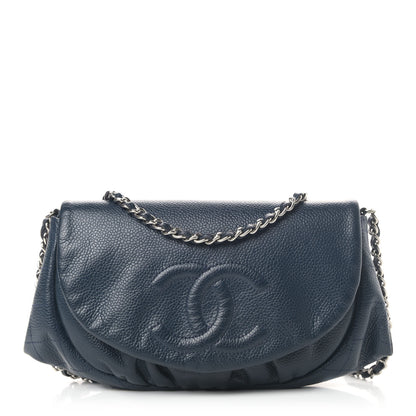 Chanel Caviar Half Moon Wallet On Chain WOC Navy 1 of 6