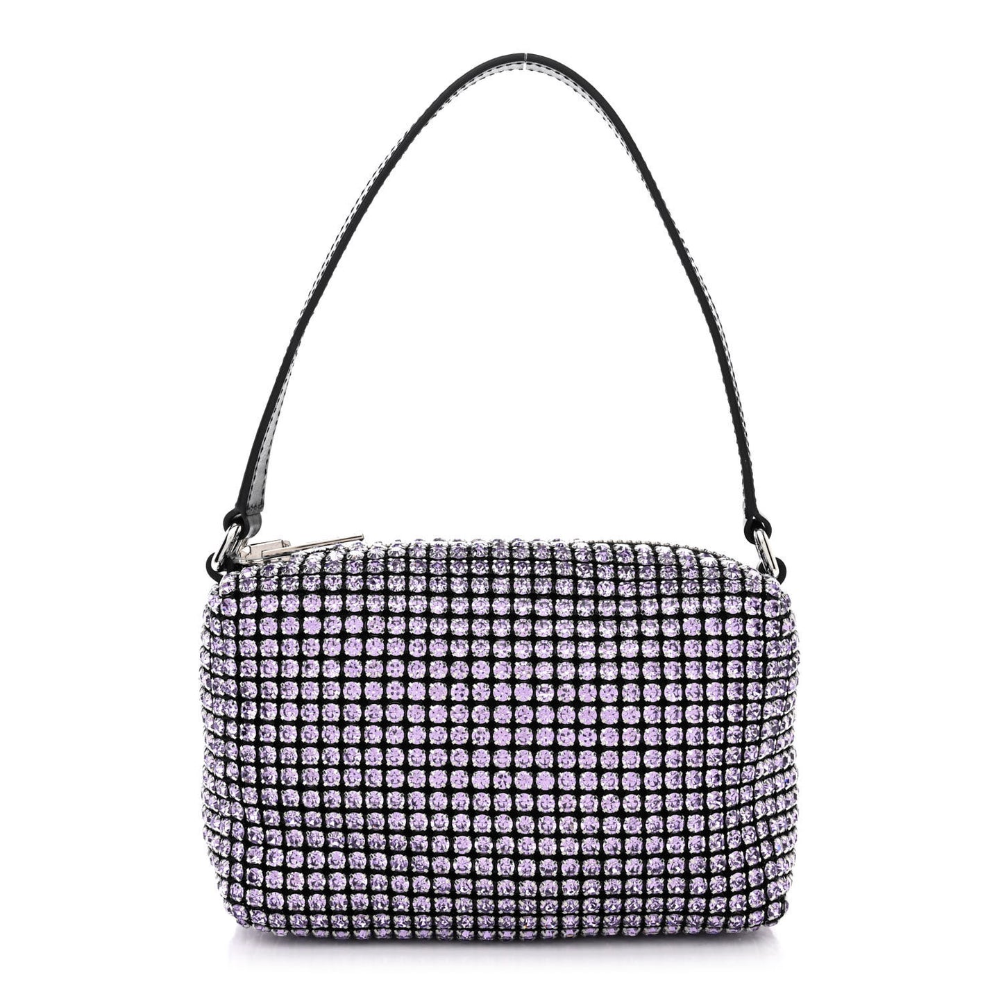 Mesh Crystal Rhinestone Mini Heiress Pouch Winsome Orchid