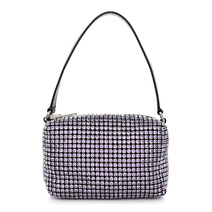 Alexander Wang Mesh Crystal Rhinestone Mini Heiress Pouch Winsome Orchid 2 of 11