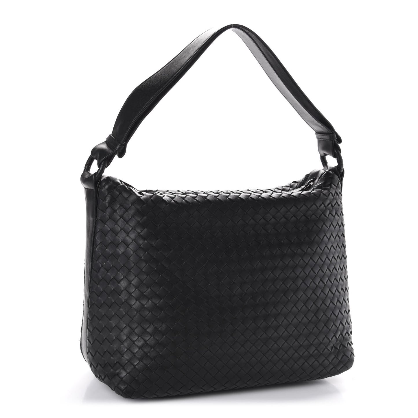 Nappa Intrecciato Hobo Black