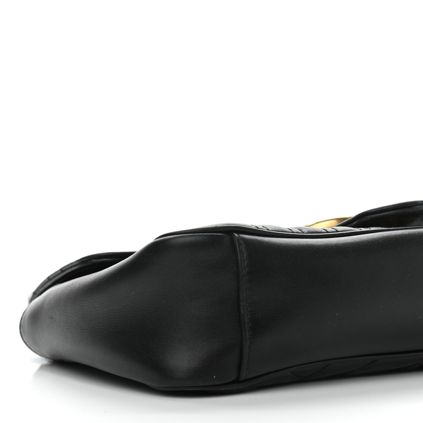 Calfskin Matelasse Small GG Marmont Shoulder Bag Black