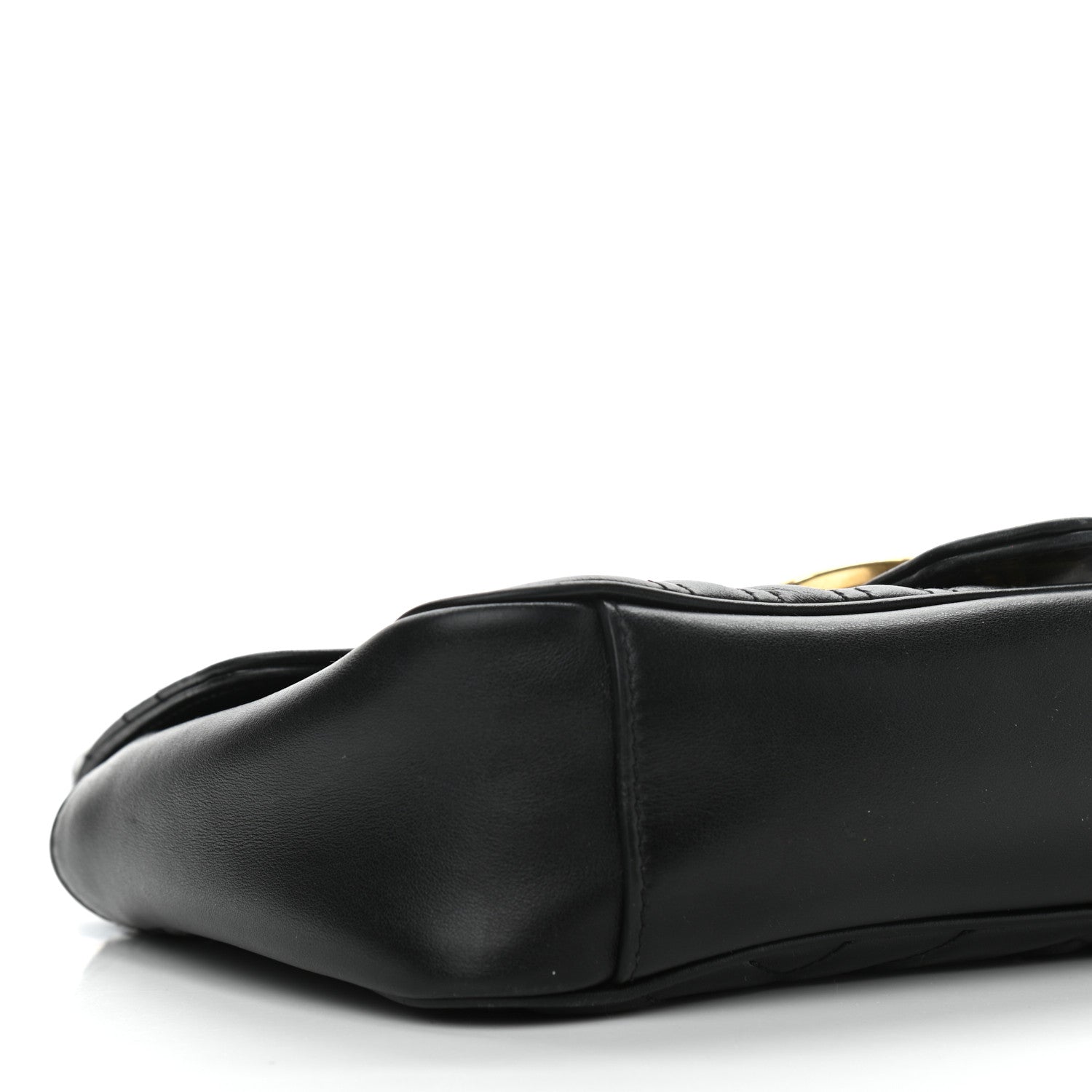 Gucci Calfskin Matelasse Small GG Marmont Shoulder Bag Black 9 of 17