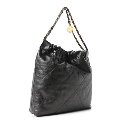 Chanel Shiny Calfskin Quilted Chanel 22 Dark Grey 4 of 11