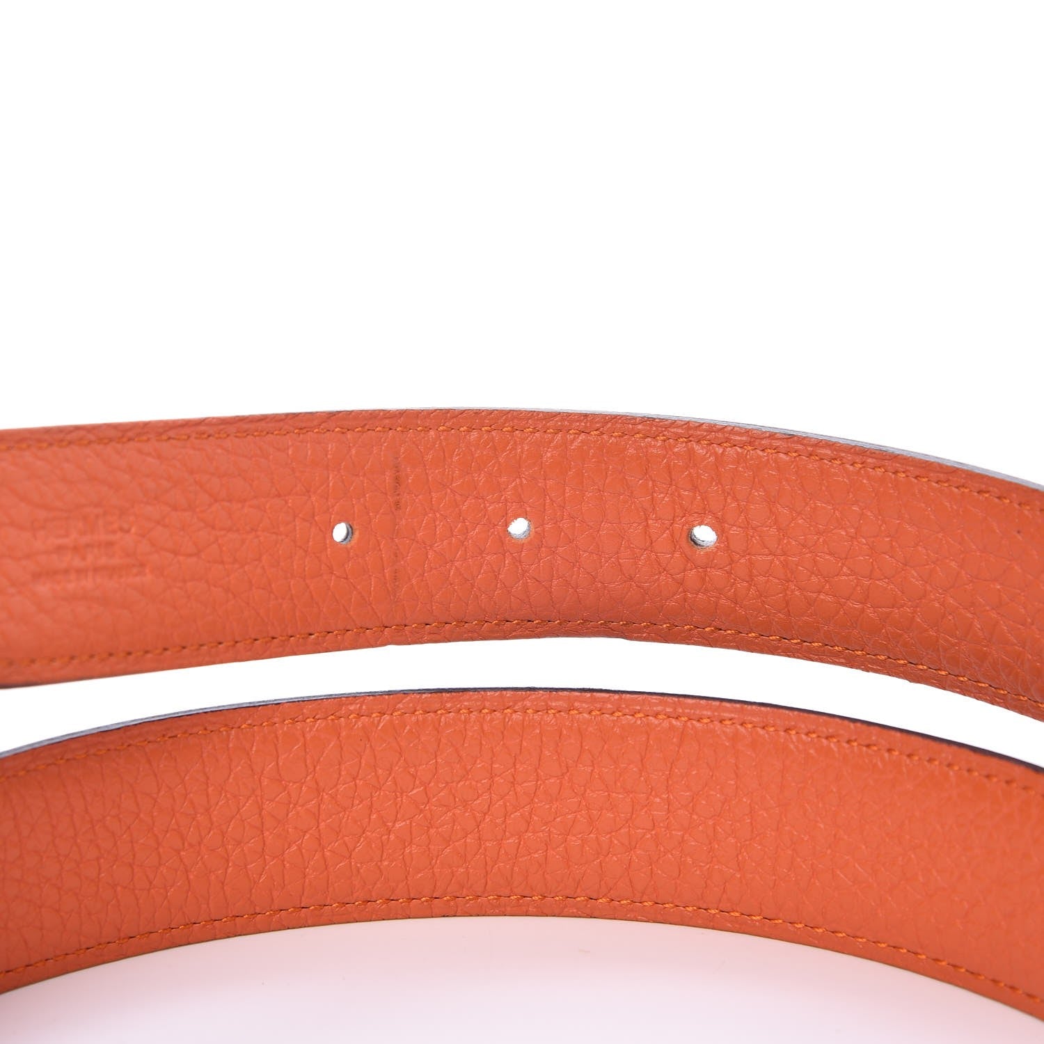 Hermes Box Togo 32mm H Belt 100 Black Orange 5 of 7