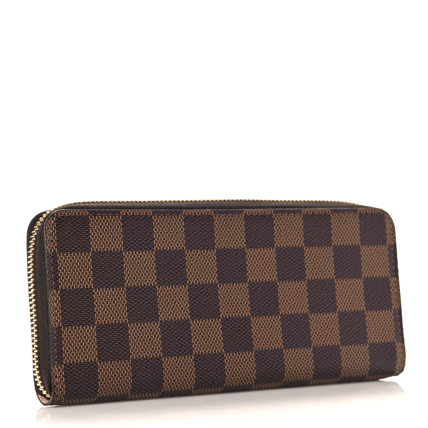 Louis Vuitton Damier Ebene Clemence Wallet Rose Ballerine 3 of 14