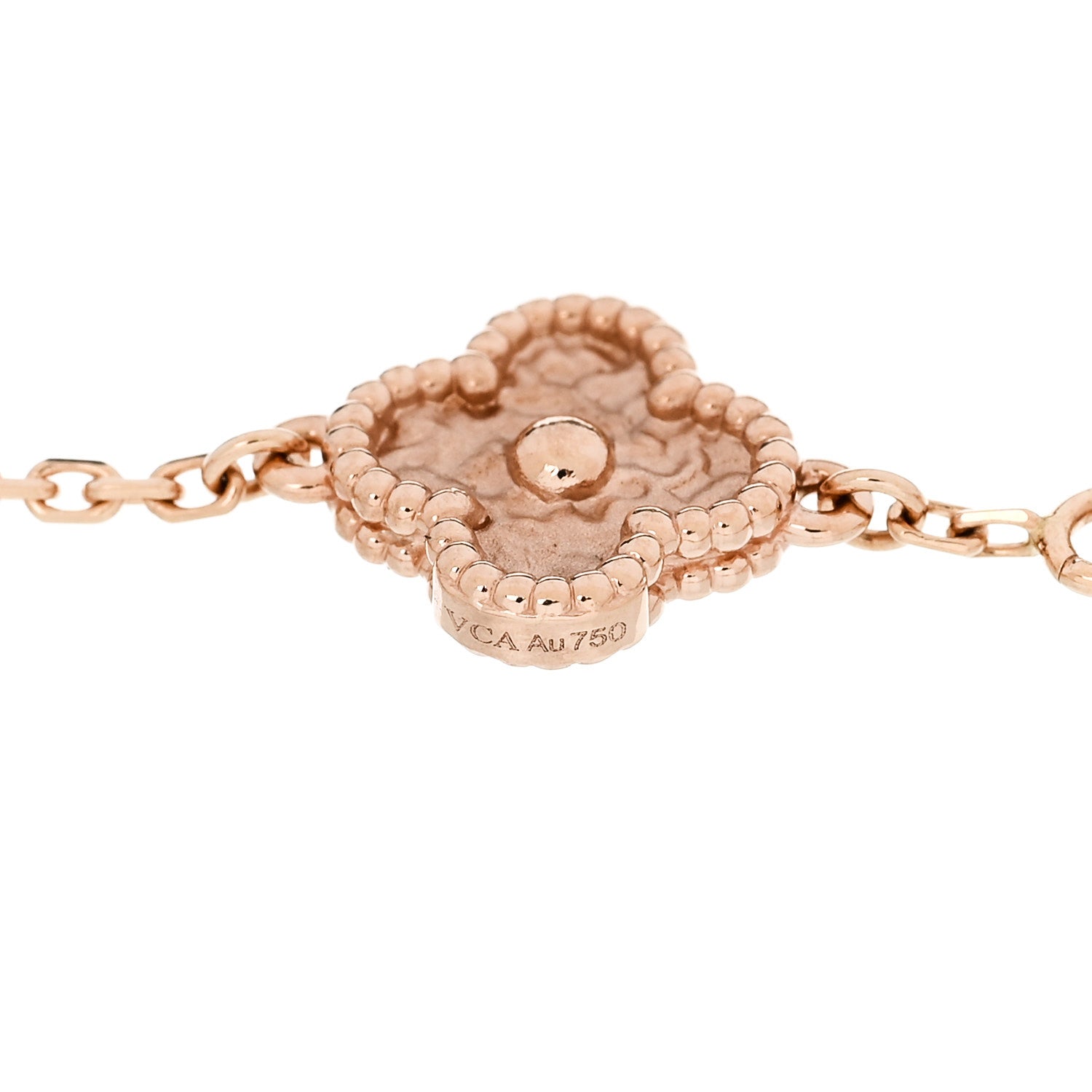 Van Cleef & Arpels 18K Rose Gold 6 Motifs Sweet Alhambra Bracelet 4 of 5