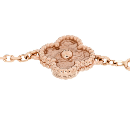 Van Cleef & Arpels 18K Rose Gold 6 Motifs Sweet Alhambra Bracelet 4 of 5