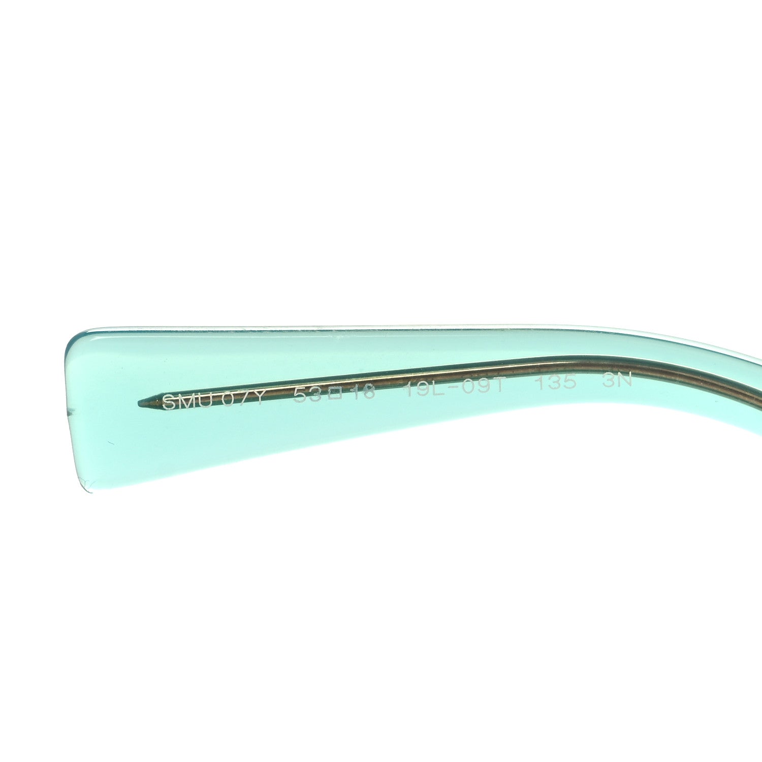 Miu Miu Acetate Rectangle Sunglasses SMU 07YS Opal Anise 6 of 7