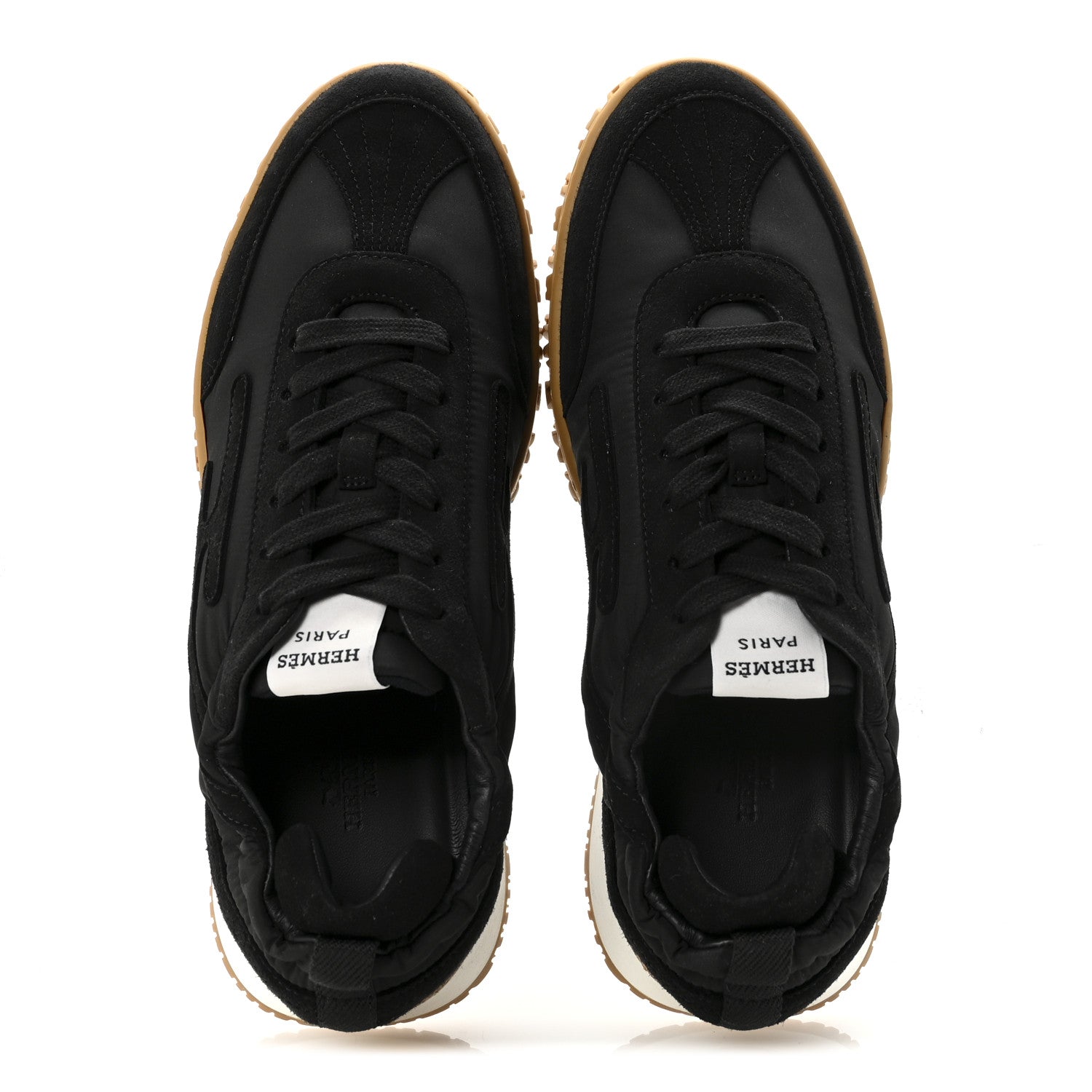 HERMES フラットシューズ 38.5(25cm) ブラック Hermes Nylon Jet Sneakers 38 Black 1788546 – FASHIONPHILE