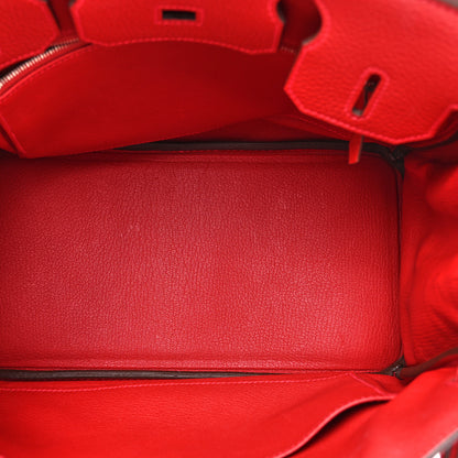Hermes Togo BIRKIN 30 Rouge Casaque 5 of 18