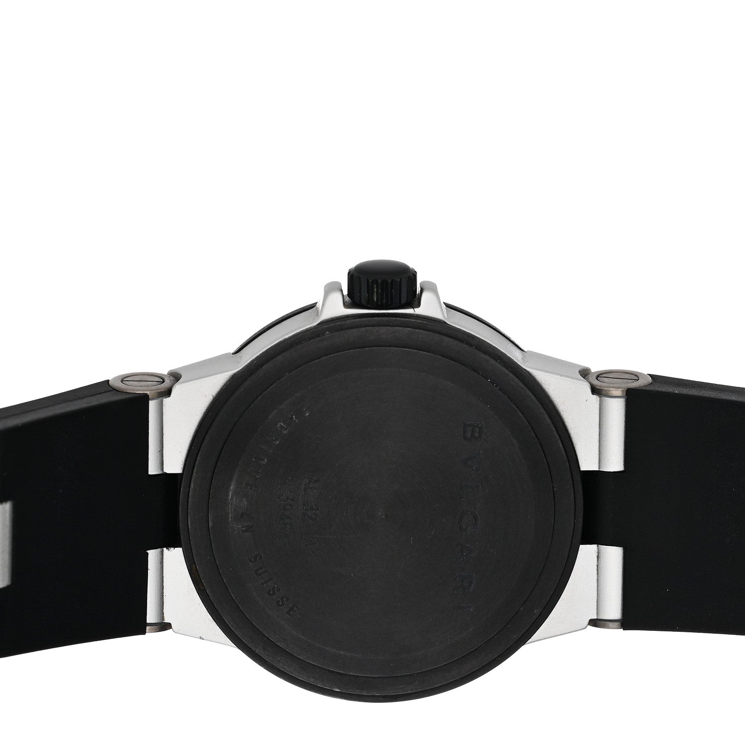 Bulgari Aluminum Rubber 32mm Diagono Quartz Watch 4 of 4