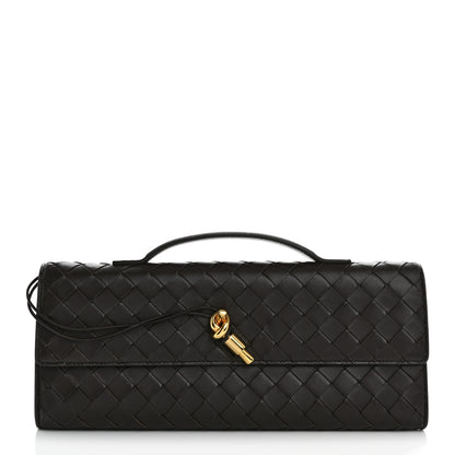 Bottega Veneta Nappa Intrecciato Long Andiamo Top Handle Clutch Fondant 1 of 10