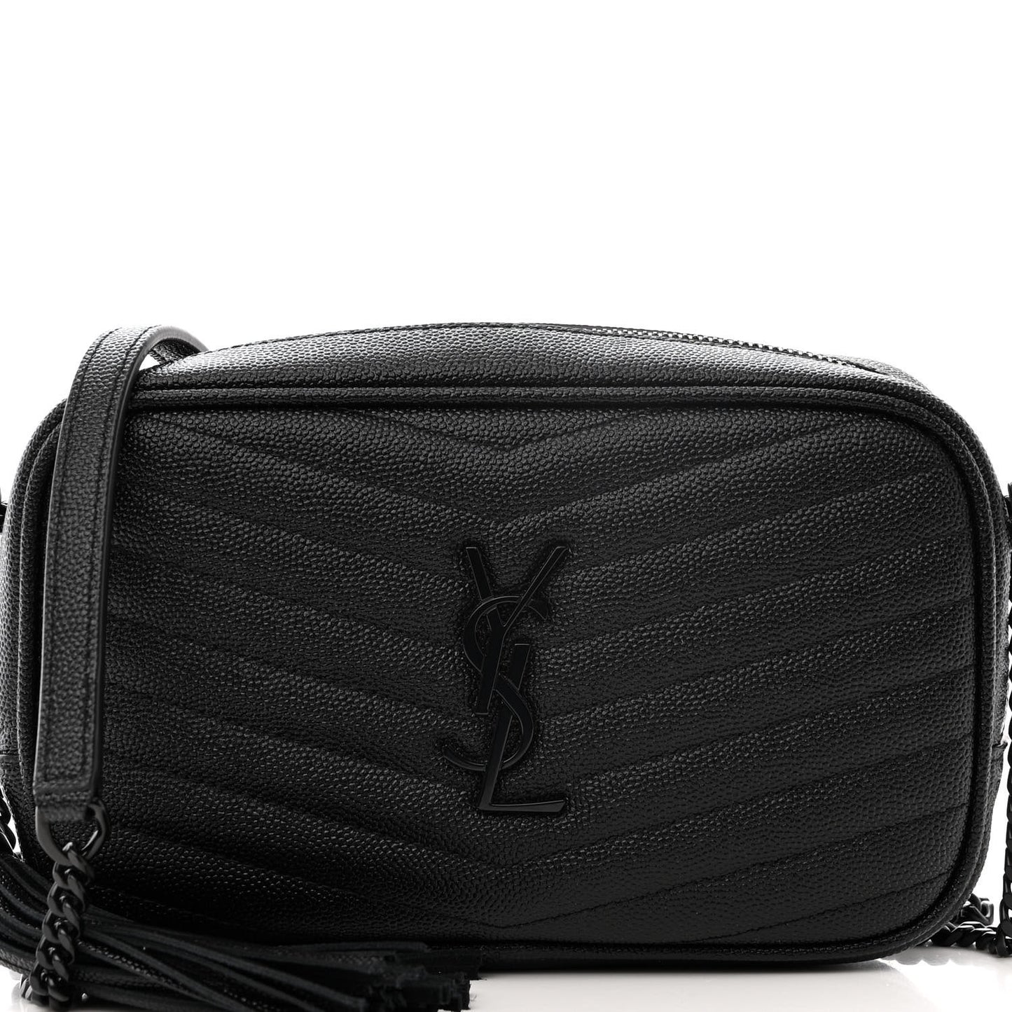 Grain De Poudre Matelasse Monochrome Monogram Mini Lou Camera Bag Black