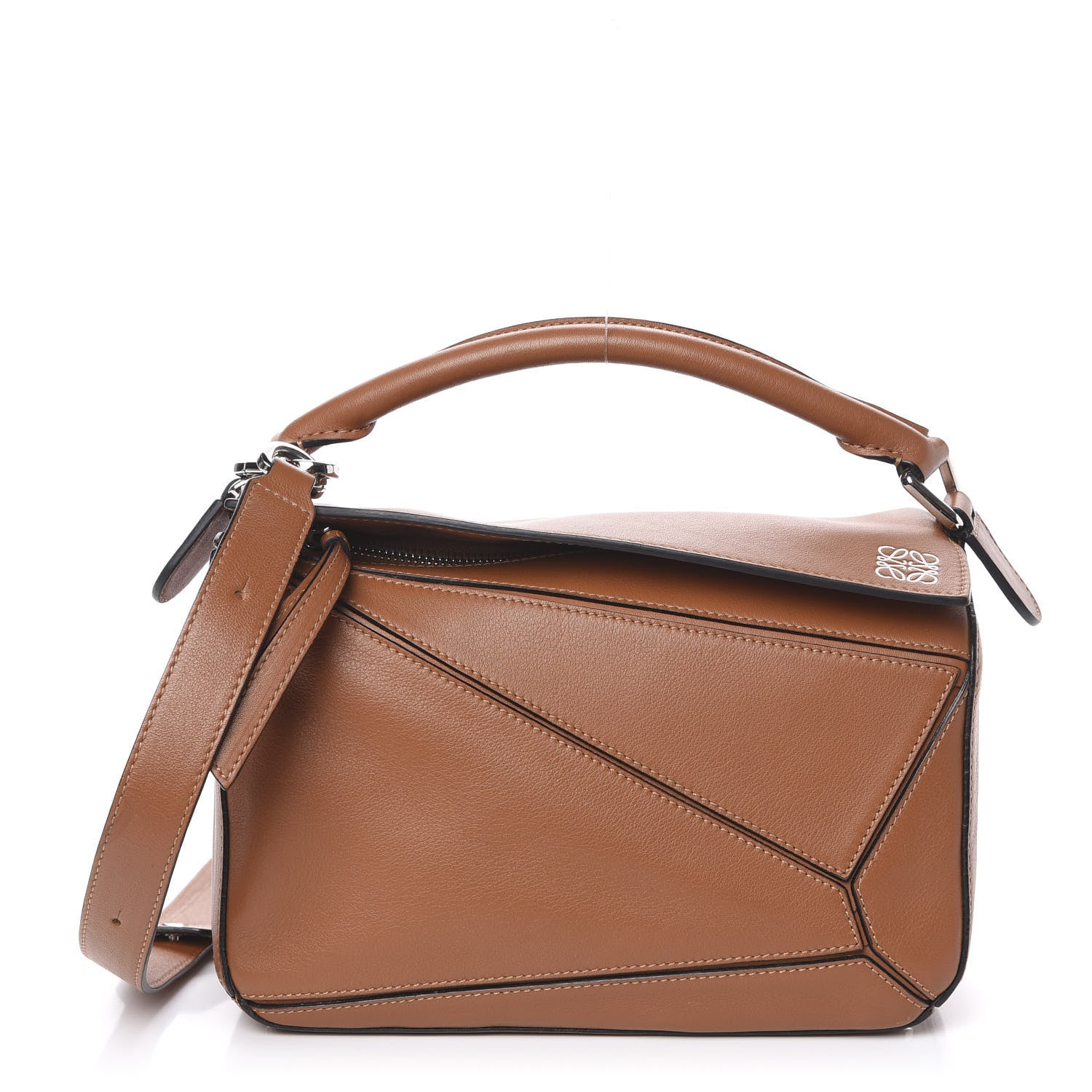 Loewe Calfskin Small Puzzle Bag Tan 1 of 11