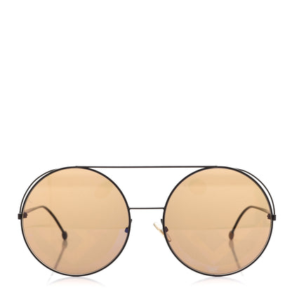 Fendi Metal F is Fendi Printed Run Away Round Frame Sunglasses FF 0285/S Black 2 of 8