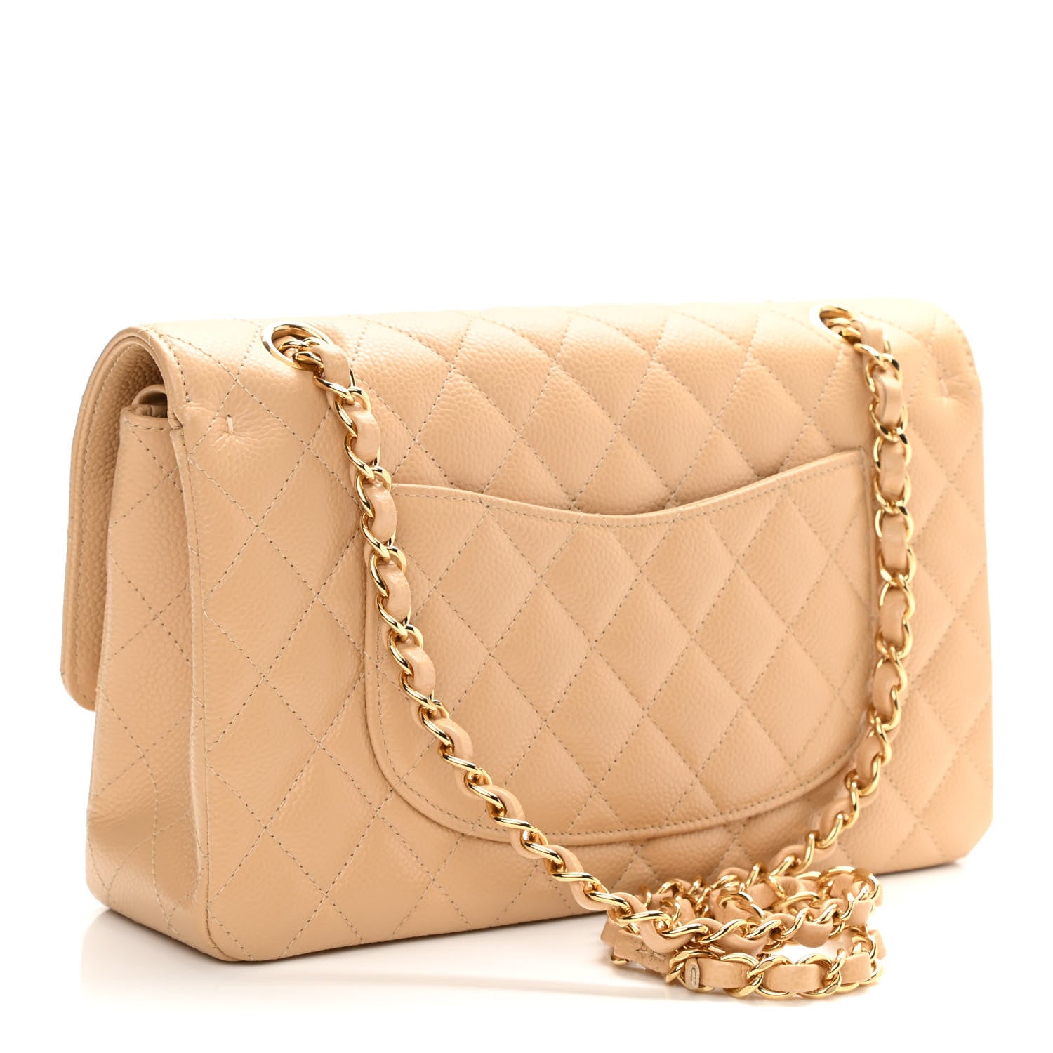 Chanel Caviar Quilted Medium Double Flap Beige Clair 3 of 11