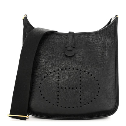 Hermes Taurillon Clemence Evelyne III PM Black 1 of 8