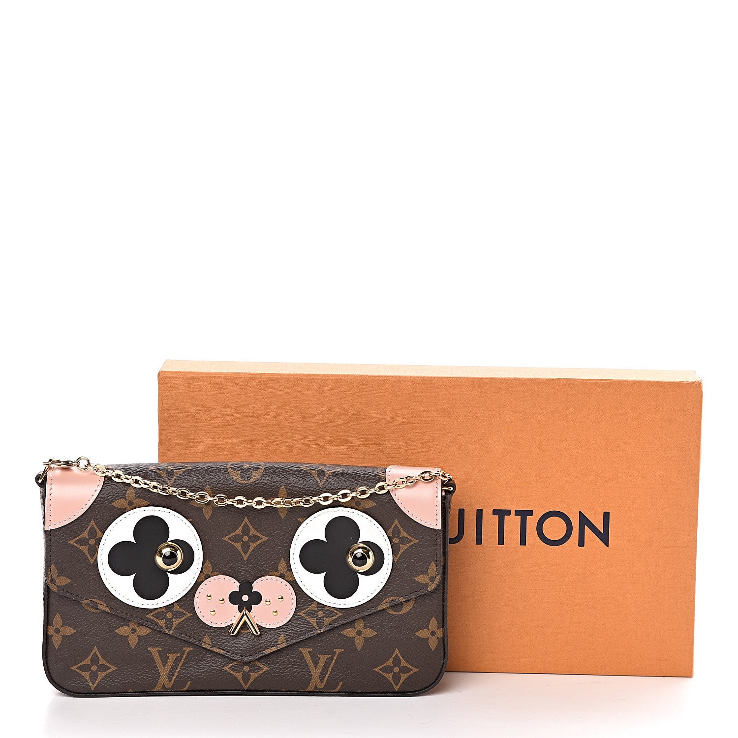 Louis Vuitton Monogram Valentine Dog Pochette Felicie Chain Wallet 11 of 11
