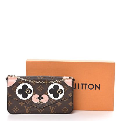 Louis Vuitton Monogram Valentine Dog Pochette Felicie Chain Wallet 11 of 11