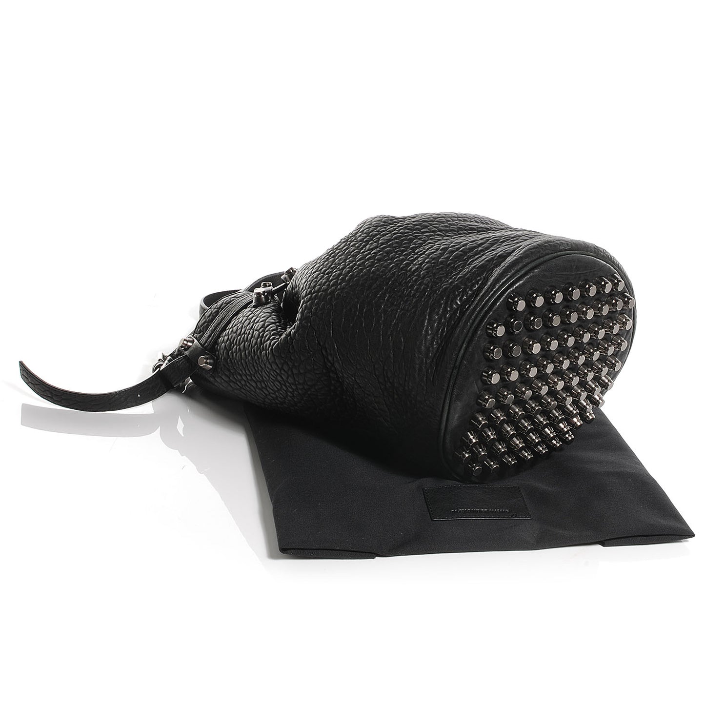 Leather Diego Bucket Bag Black