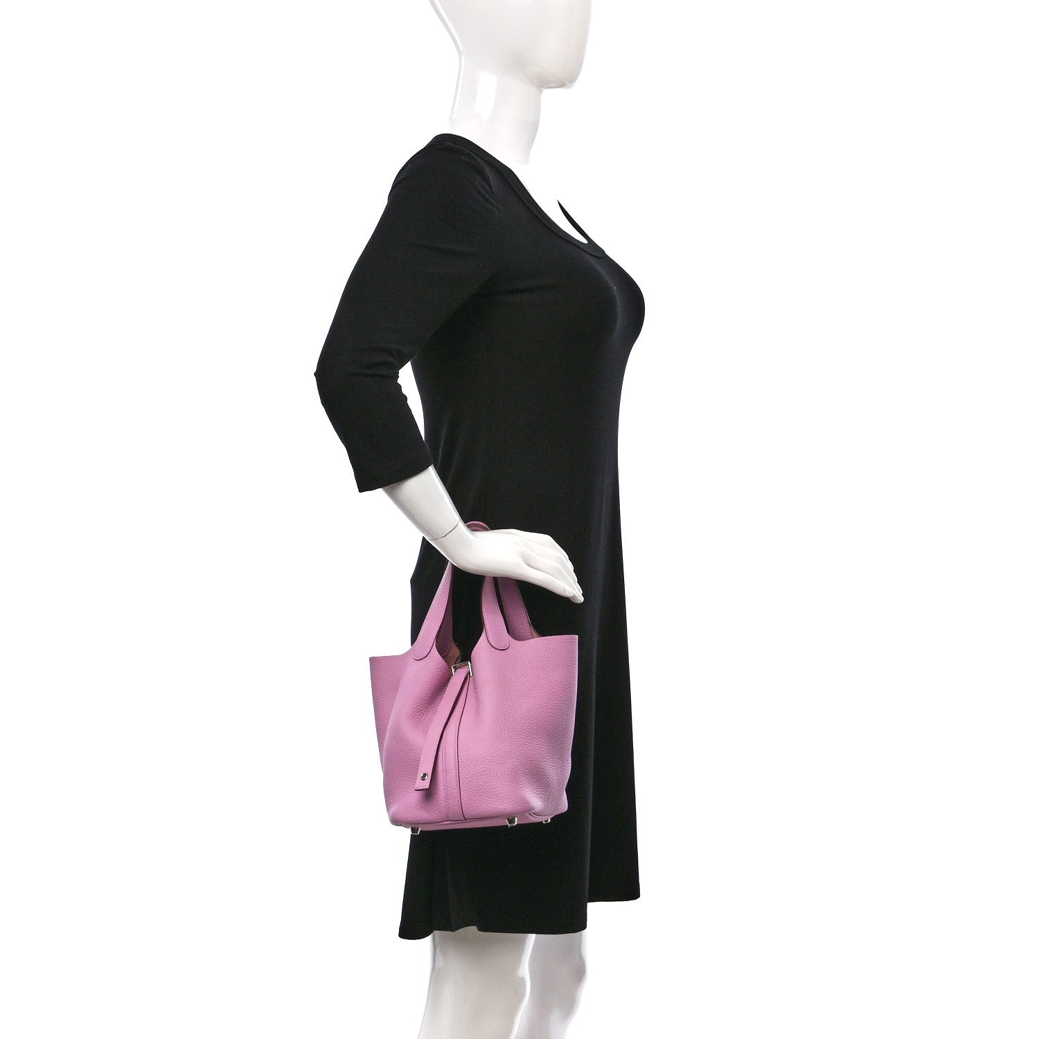 Hermes Taurillon Clemence Picotin Lock 18 PM Mauve Sylvestre 2 of 9