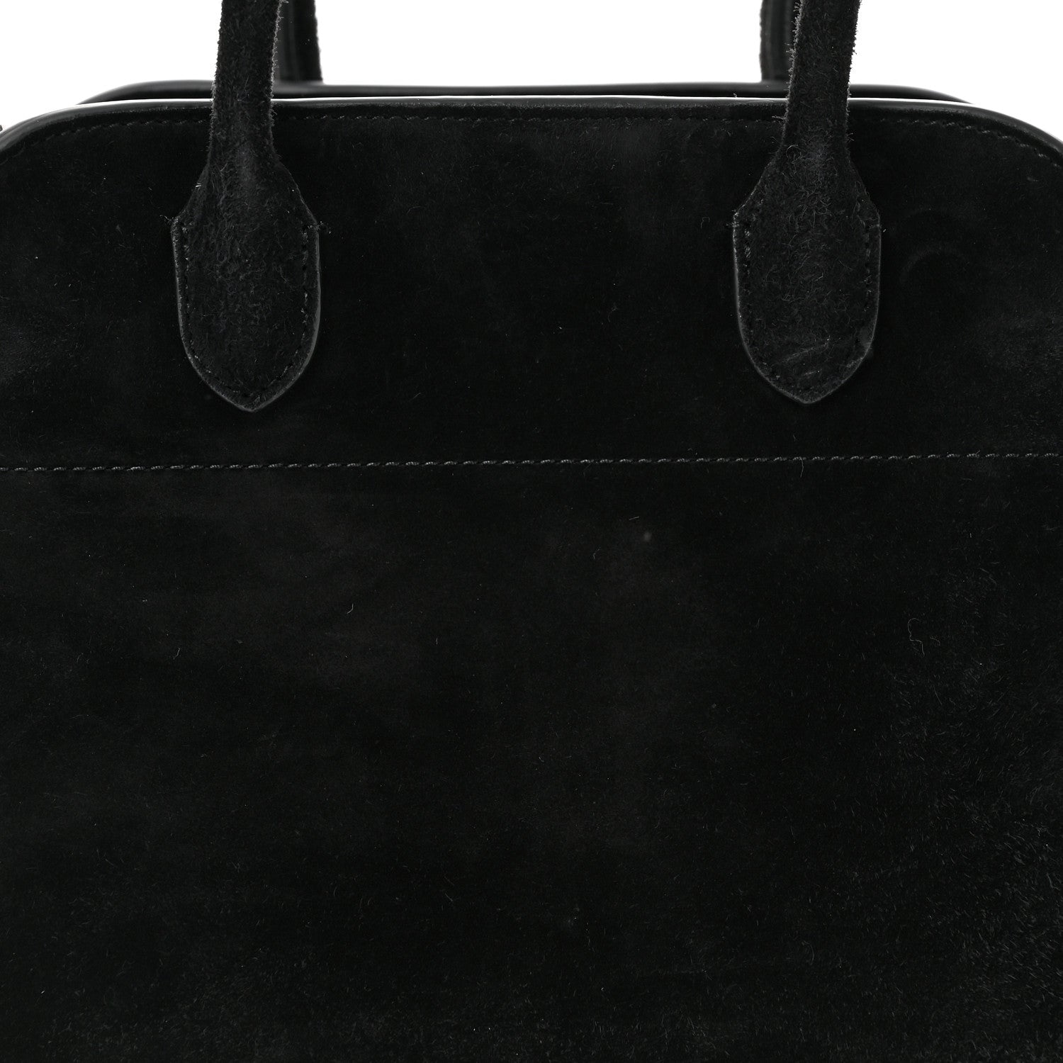 The Row Suede Soft Margaux 10 Bag Black 7 of 9