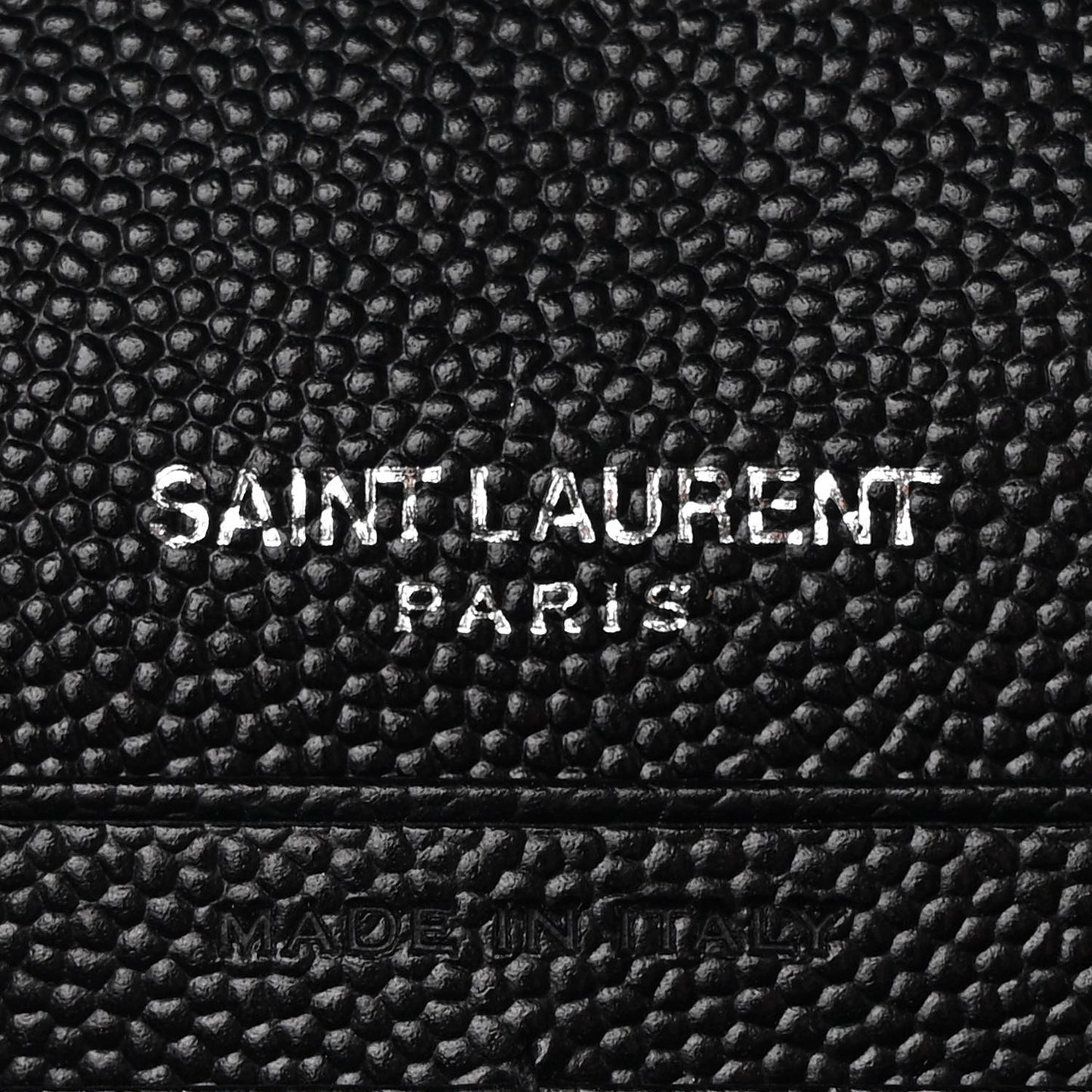 Grain De Poudre Matelasse Chevron Monogram Chain Wallet Black