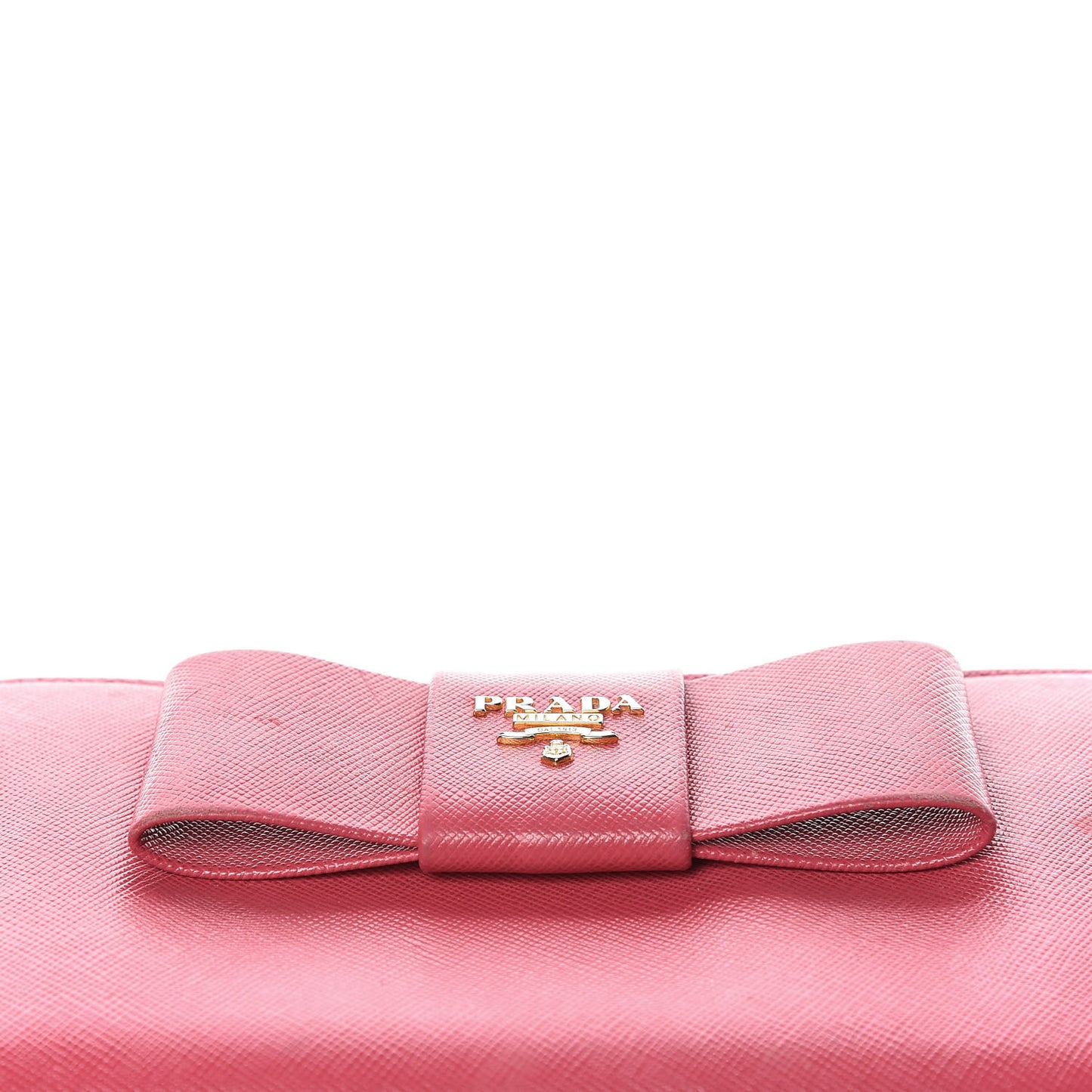 Saffiano Fiocco Bow Zip Around Wallet Peonia