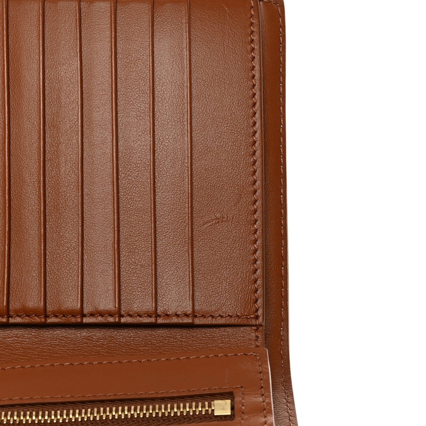 Canvas Triomphe Medium Strap Wallet White
