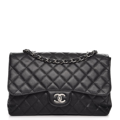 Chanel Caviar Quilted Jumbo Single Flap Black 1 of 7
