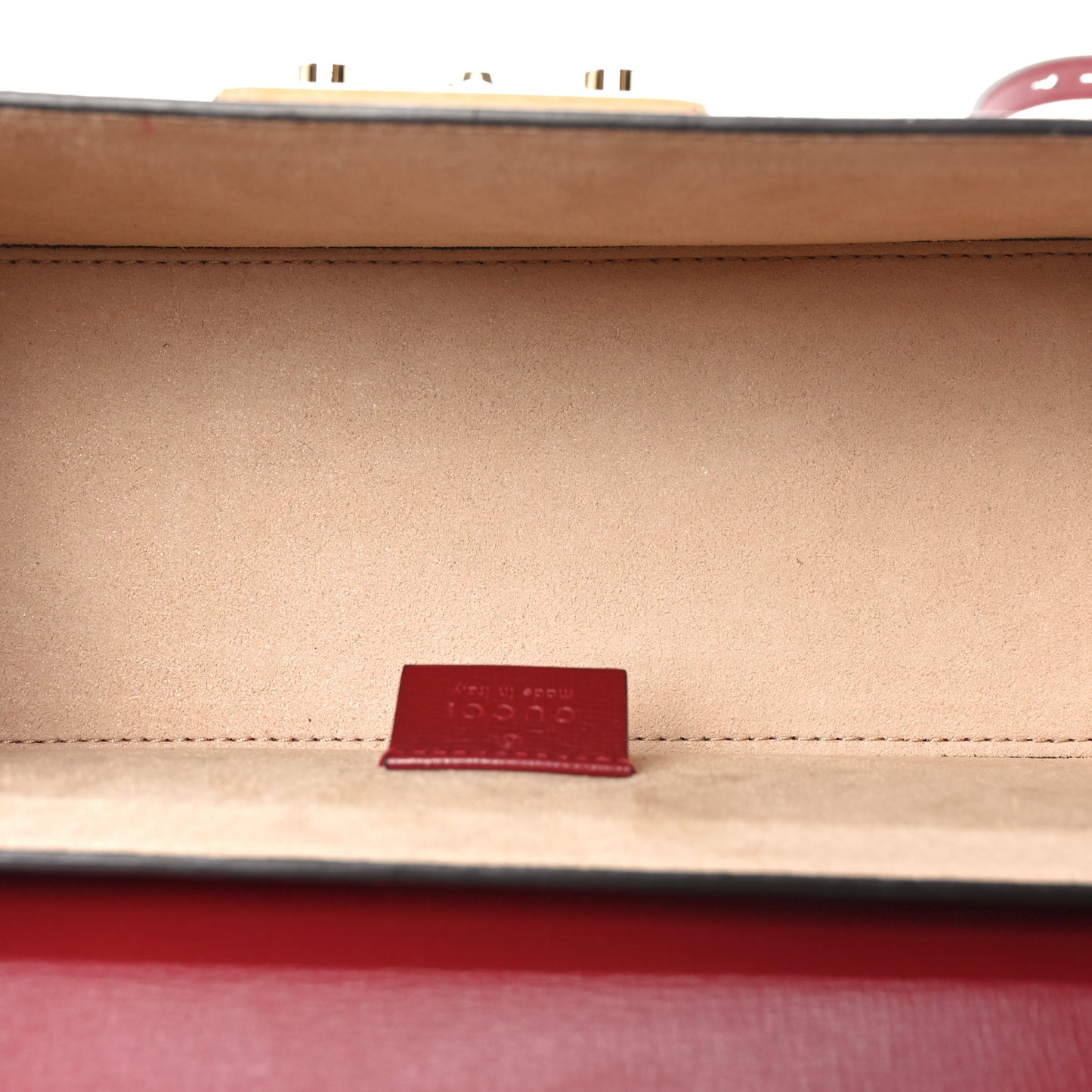 Azalea Calfskin Small Padlock Bamboo Shoulder Bag Romantic Cerise