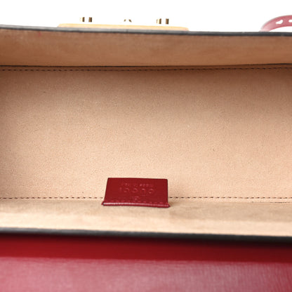 Gucci Azalea Calfskin Small Padlock Bamboo Shoulder Bag Romantic Cerise 5 of 11