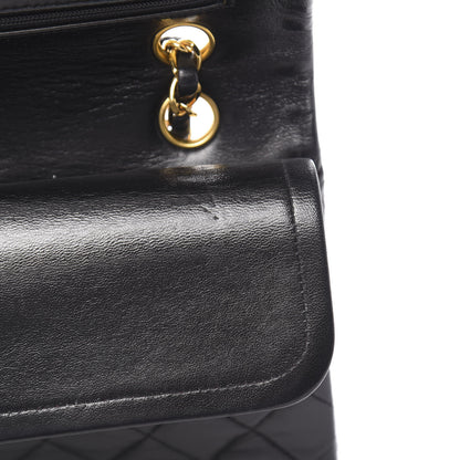 Chanel Lambskin Quilted Medium Double Flap Black 13 of 14