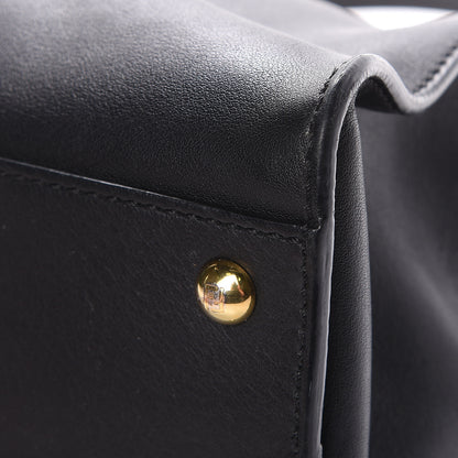 Fendi Vitello Seta Shiny Nappa Medium Peekaboo Iconic Satchel Black 17 of 22