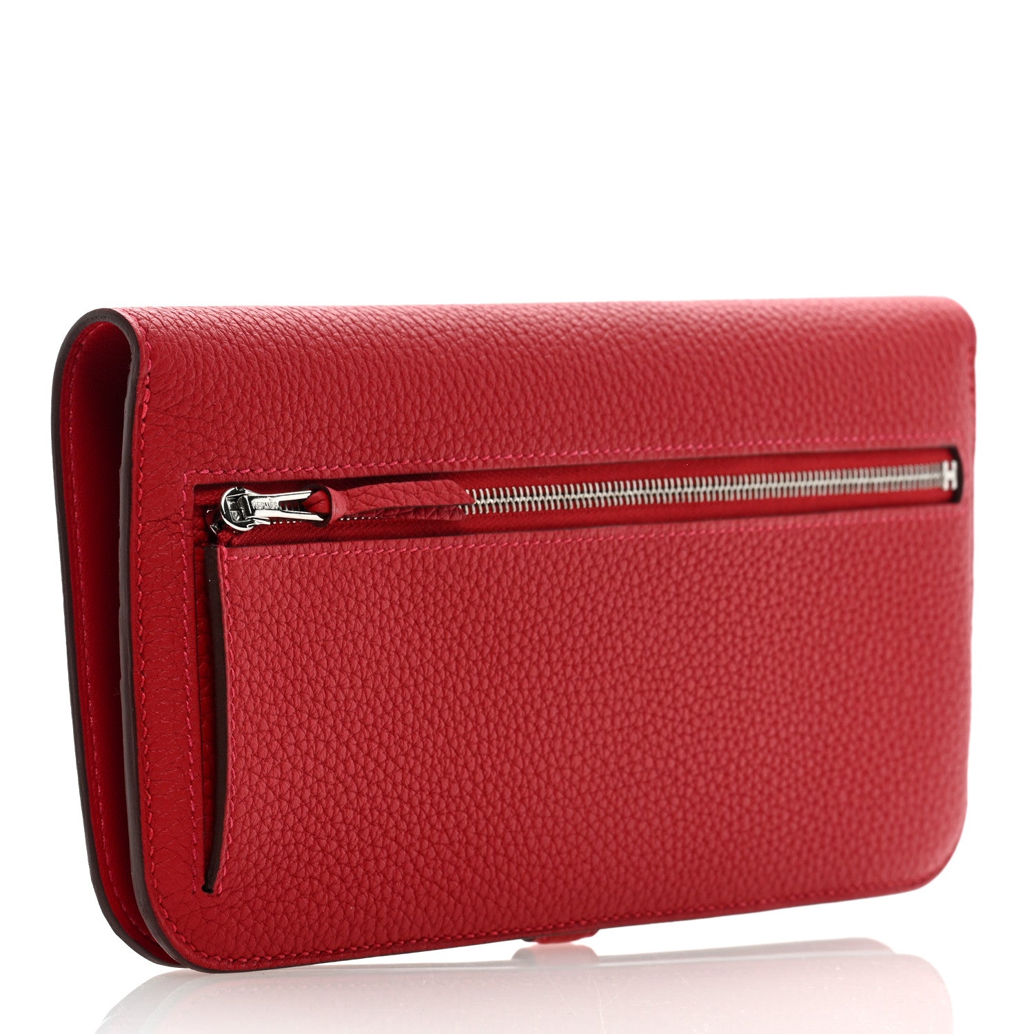 Hermes Togo Dogon Recto Verso Wallet Rouge Casaque 3 of 7