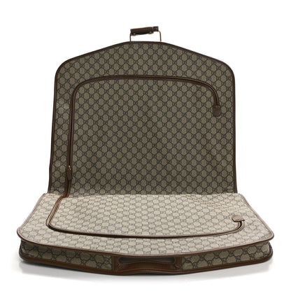 Gucci GG Supreme Monogram Azalea Calfskin Retro Interlocking G Hanger Garment Bag Beige Ebony Brown Sugar 4 of 9