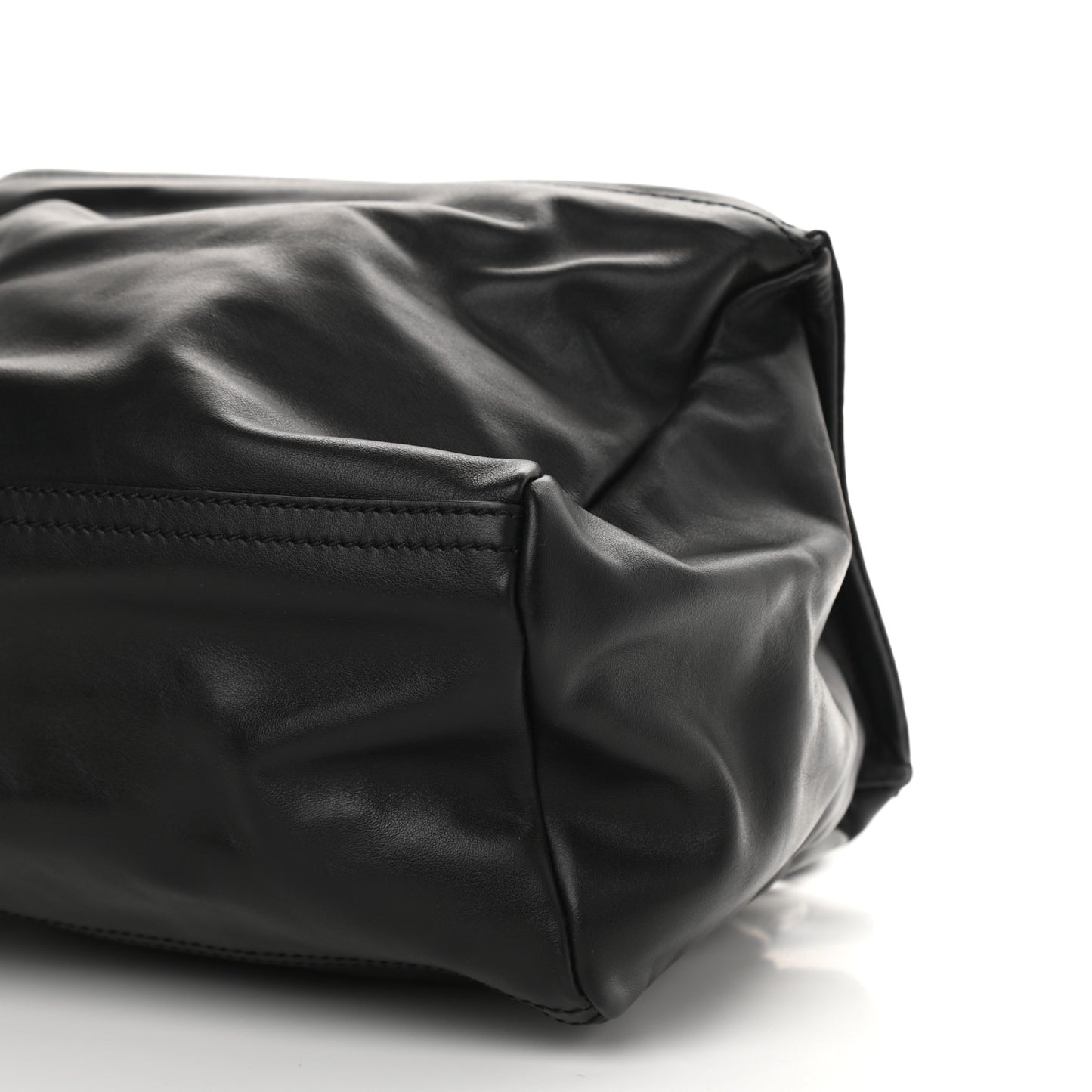 Calfskin Small Pandora Logo Strap Black