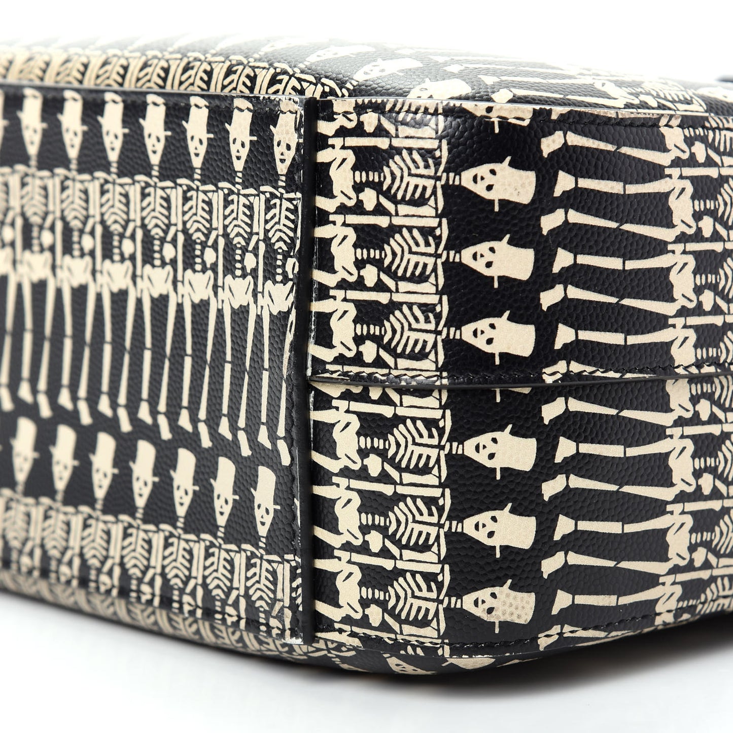 Grain de Poudre Skeleton Print Medium Museo Briefcase Black