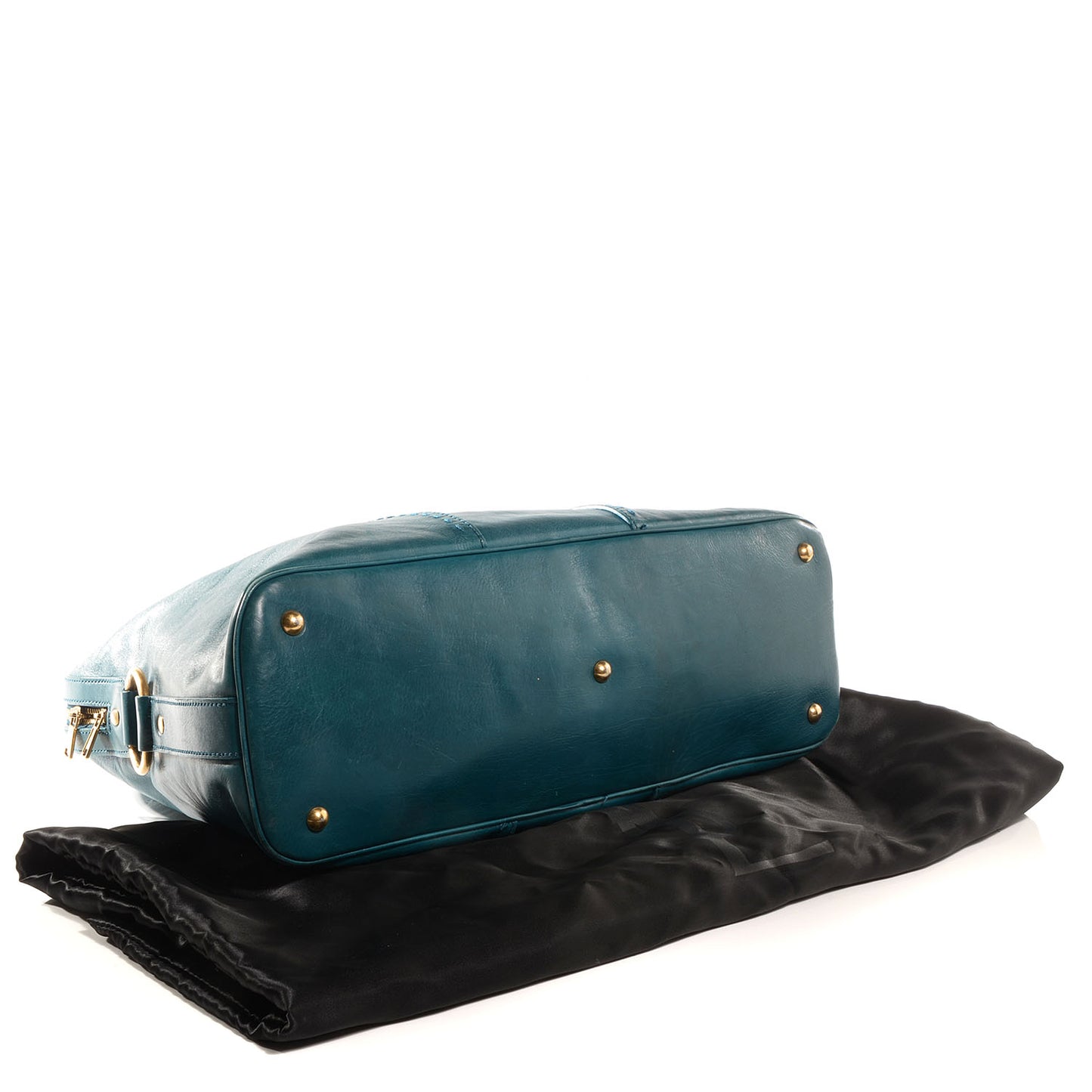 Leather Oversized Muse Turquoise