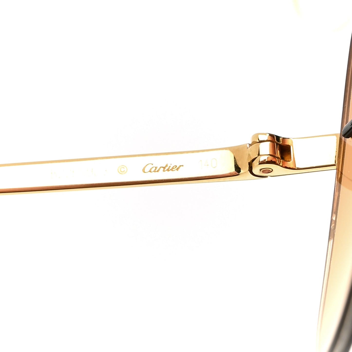 Panthere De Cartier Aviator 140 Sunglasses Gold