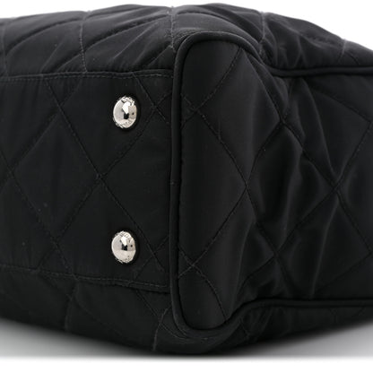 Prada Nylon Tessuto Impuntu Quilted Shoulder Bag Black 10 of 11