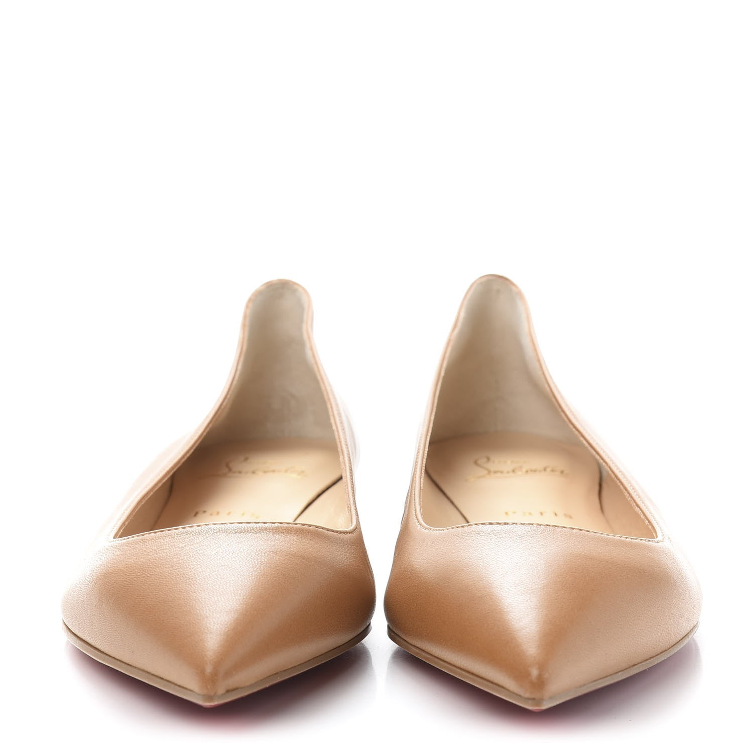 Christian Louboutin Shiny Nappa Ballalla Flats 39 Safari 2 of 8