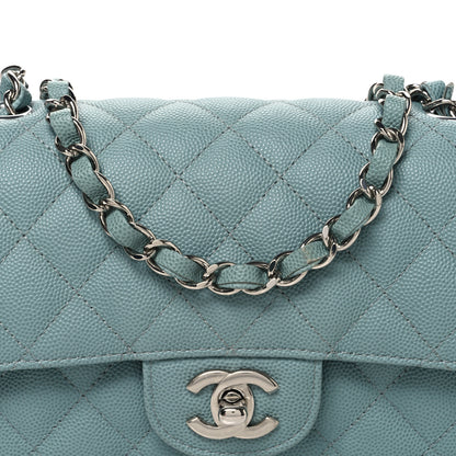 Chanel Caviar Quilted Mini Rectangular Flap Blue 8 of 10
