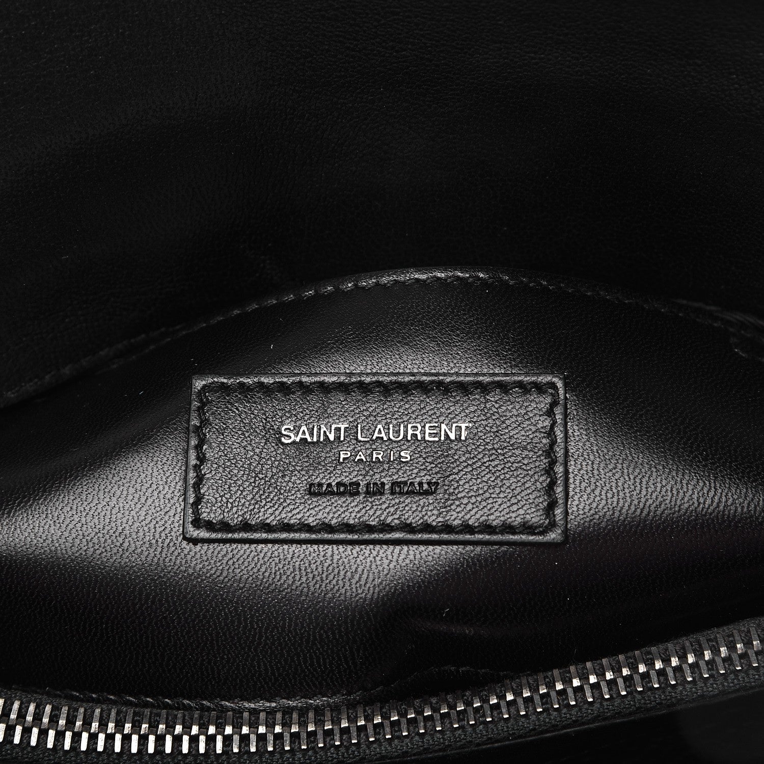 Saint Laurent Sheepskin Matelasse Chevron Monogram Medium College Bag Black 6 of 9