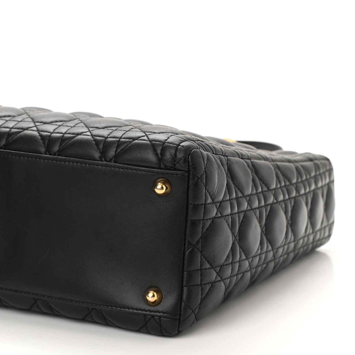 Lambskin Cannage Large Lady Dior Black