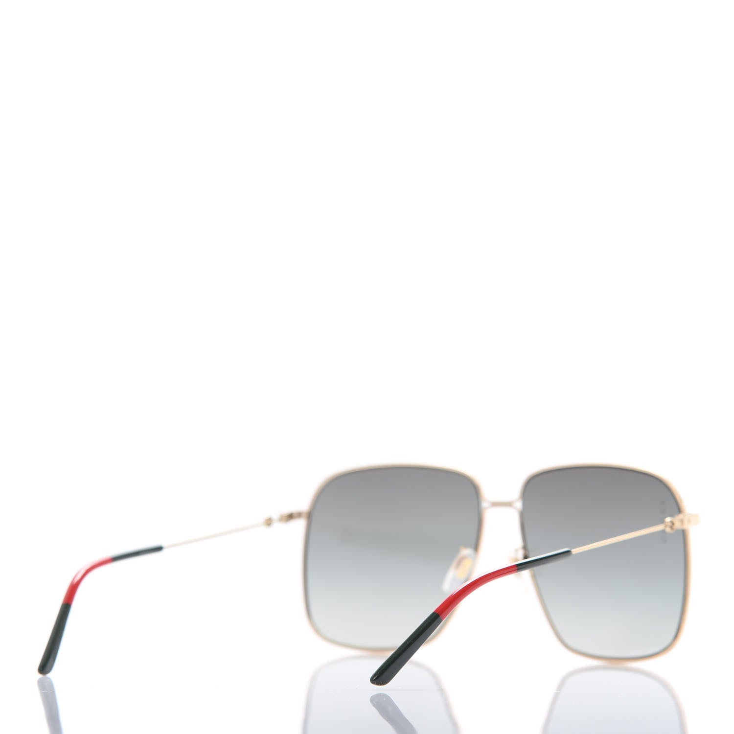 Gucci Rectangular Frame Interlocking G Sunglasses GG0394S Green Red 4 of 8